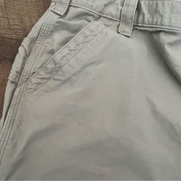 Men’s Carhartt Carpenter Shorts Size 42 Khaki Beige Chino Cargo Workwear - Picture 11 of 11